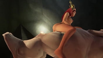 Hot redhead elf take big monster cock