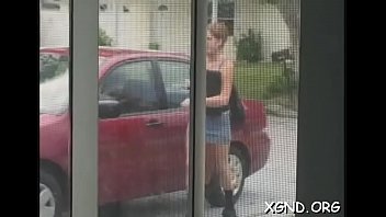 Inviting girl allison with boner inside