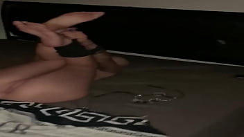 Kelly tied up and loving it