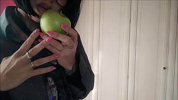 Chantal striptease with male clothes