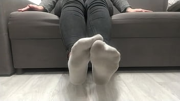 Nice girl show white socks Nice girl show white socks