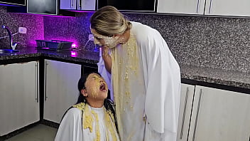 Halloween ghosts are looking for food