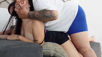 I'm alone at home and my stepmother wants to warm my pussy