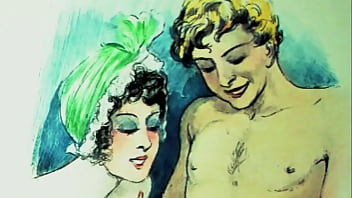 Retro erotic drawings