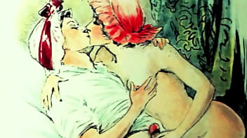 Retro erotic drawings