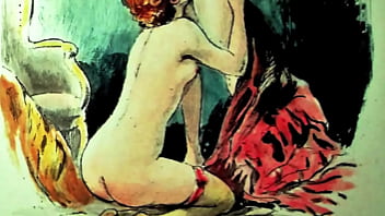 Retro erotic drawings