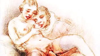 Retro erotic drawings