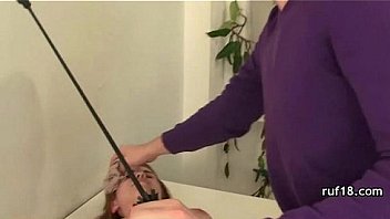 Hot naughty gal in a kinky bdsm video