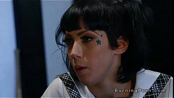 Bartender gangbang fucks girl with her boyfriend