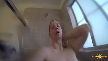 Hot solo performance of sunny lane taking a super hot shower