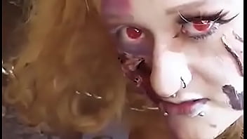 I teach a sexy zombie to give me oral sex and fuck