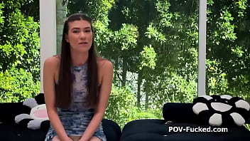 Newbie ali sucks dick on camera for the first time