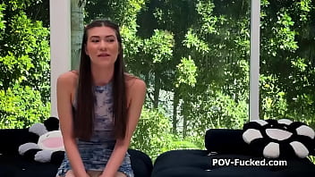 Newbie ali sucks dick on camera for the first time