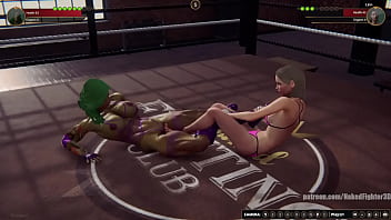 Jennifer vs linn nf3d female kinky femdom combat