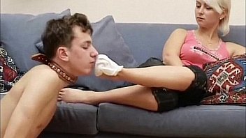 Dominating feet slave