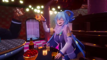 3d hentai iwara having sex with aqua sama in love hotel unity