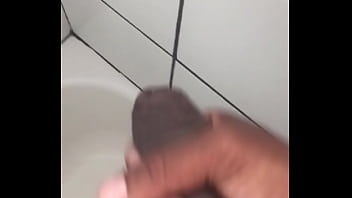 Squirting cum in the shower