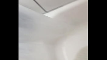 Squirting cum in the shower