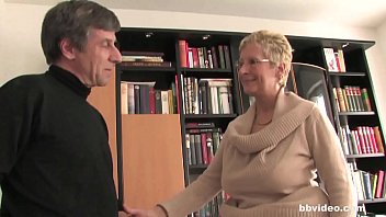 Short haired german granny fucks