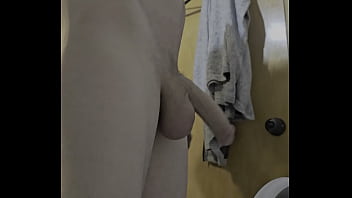Rubing my cock in and out of the shower
