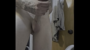 Rubing my cock in and out of the shower