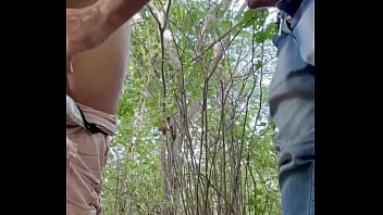 Weekend fucking the neighbor in the woods outdoors