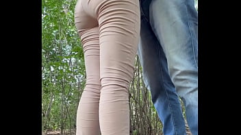 Weekend fucking the neighbor in the woods outdoors