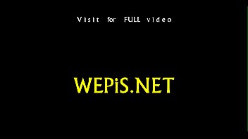 Babe licks pissing cum hole