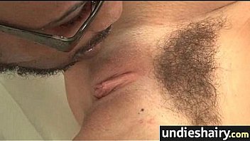 Amazing girl with natural hairy pussy 27