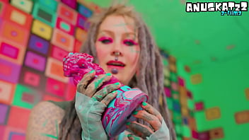 Tattooed teen squirt anal– deep anal play huge toys & prolapse