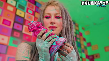 Tattooed teen squirt anal– deep anal play huge toys & prolapse