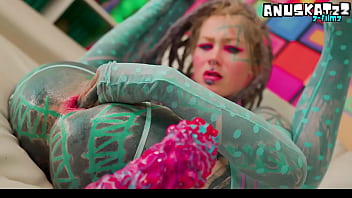 Tattooed teen squirt anal– deep anal play huge toys & prolapse
