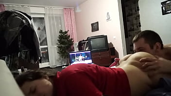 Busty brunette with a big ass fucks her stepbrother