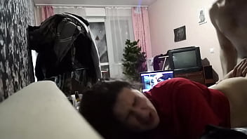 Busty brunette with a big ass fucks her stepbrother