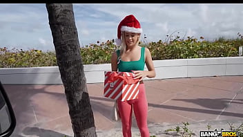 Bangbros ashley alexander uses a magic wand to rub her clit then sucks santa's big cock