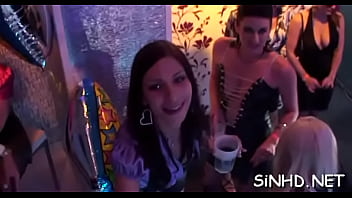 Loads of human juices are spilled during racy fuckfest party