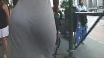 Nice ass in grey dress