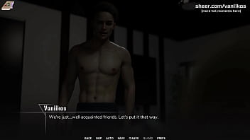 Young blonde babe with big tits rides roommate's big cock and gets a cumshot on her belly taboo university steam game 3d animated hentai game part #9