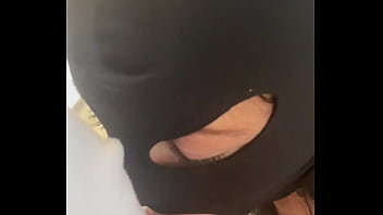 Red lipstick blowjob & hardcore doggy in fishnet lingerie