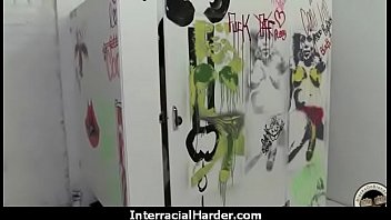 White girl spit roasted by big black cock 7