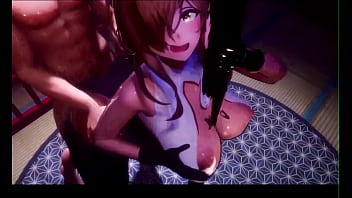 Huge boobs 3d moaning