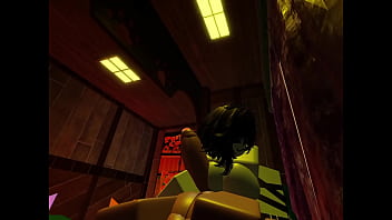 La chica zombie no debió entrar a esa casa ahora recibirá lo que merece