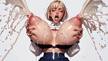 Horny blonde ai 18 student roughly milks her plump massive tits