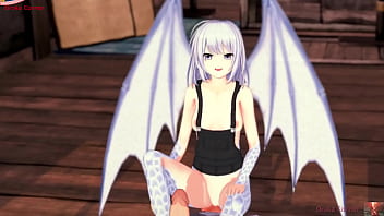 Scaly siren’s slippery ride – blue haired vixen milks every inch after fingering