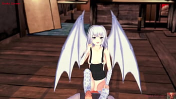 Scaly siren’s slippery ride – blue haired vixen milks every inch after fingering