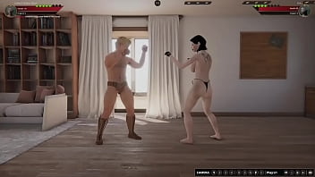 Johnny walker vs erica nf3d mma mixed combat maledom