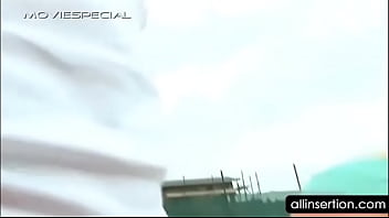 Slim blonde rides cock and gives bj on tennis field