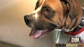 Ebony gang bang and cum feeding 11