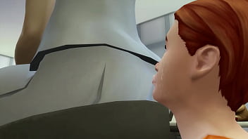 Fart sims face fart from mercy