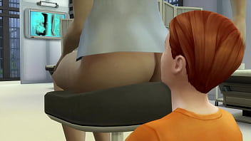 Fart sims face fart from mercy
